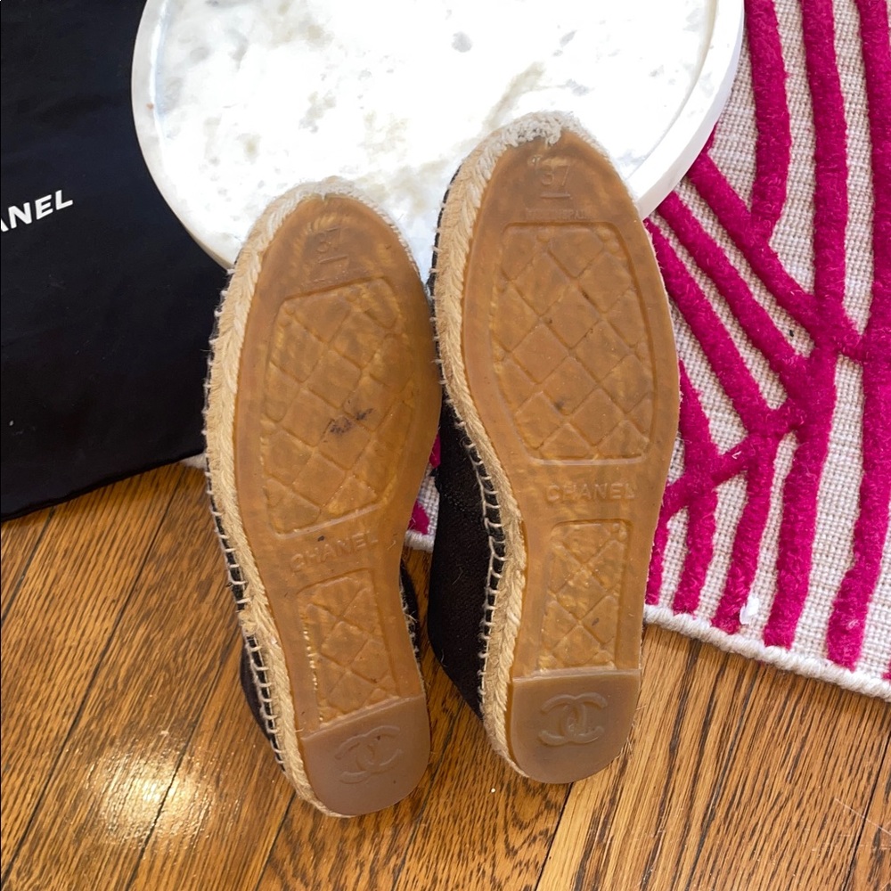 CHANEL Black Canvas Espadrilles - Picture 6 of 15